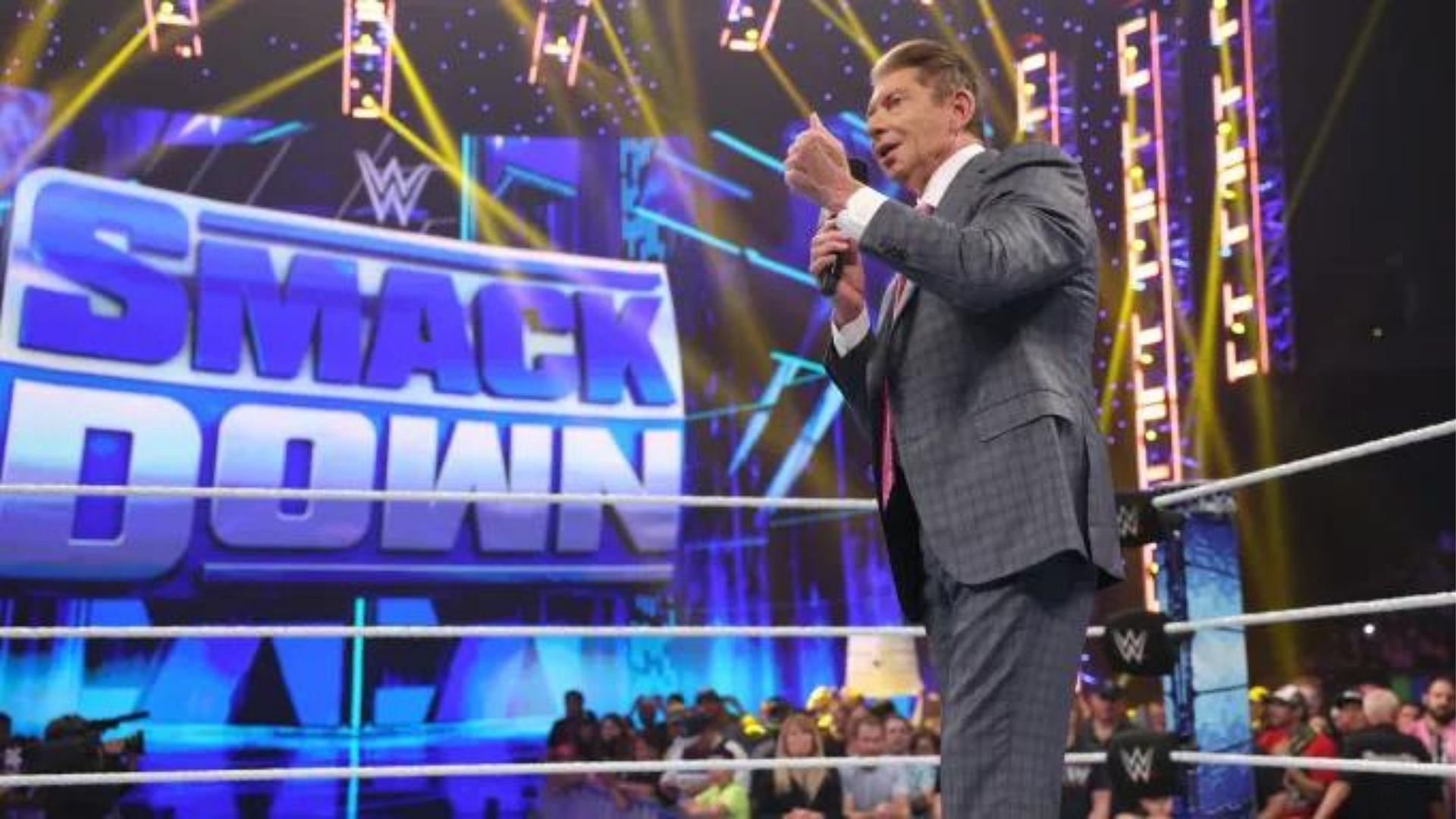Vince McMahon addressed the crowd live before retiring from WWE in 2022